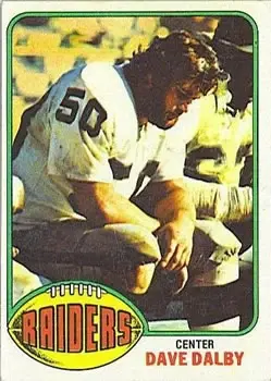 1976 Topps #112 - Dave Dalby - Oakland Raiders