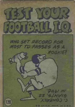 1972 Topps #120 - Terry Bradshaw - Pittsburgh Steelers