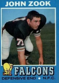 1971 Topps #166 - John Zook - Atlanta Falcons