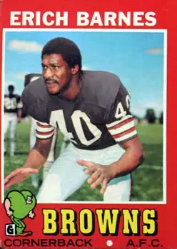 1971 Topps #168 - Erich Barnes - Cleveland Browns - Front 1971 Topps #168 - Erich Barnes - Cleveland Browns - Front