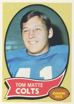 1970 Topps #142 - Tom Matte - Baltimore Colts