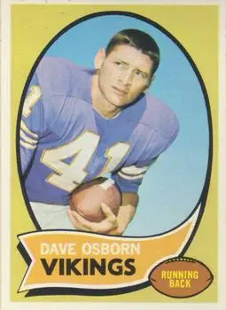 1970 Topps #147 - Dave Osborn - Minnesota Vikings - Front 1970 Topps #147 - Dave Osborn - Minnesota Vikings - Front