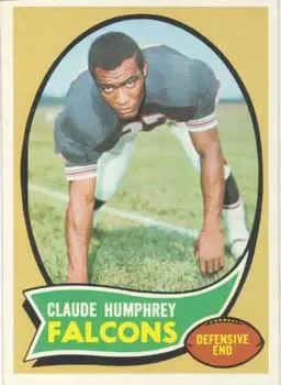 1970 Topps #156 - Claude Humphrey - Atlanta Falcons