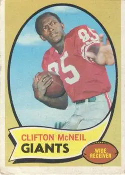 1970 Topps #157 - Clifton McNeil - New York Giants - Front