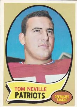 1970 Topps #161 - Tom Neville - Boston Patriots - Front