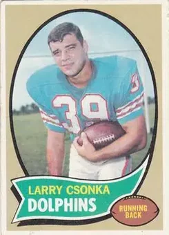 1970 Topps #162 - Larry Csonka - Miami Dolphins
