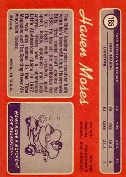 1970 Topps #165 - Haven Moses - Buffalo Bills