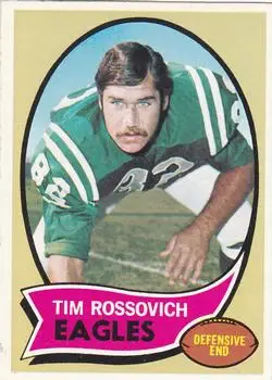 1970 Topps #167 - Tim Rossovich - Philadelphia Eagles 1970 Topps #167 - Tim Rossovich - Philadelphia Eagles