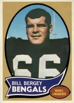 1970 Topps #168 - Bill Bergey - Cincinnati Bengals