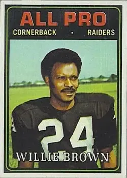 1974 Topps #141 - Willie Brown - Oakland Raiders