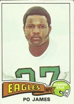 1975 Topps #136 - Po James - Philadelphia Eagles 1975 Topps #136 - Po James - Philadelphia Eagles