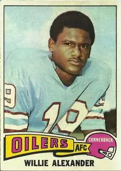 1975 Topps #139 - Willie Alexander - Houston Oilers - Front