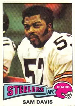 1975 Topps #152 - Sam Davis - Pittsburgh Steelers - Front 1975 Topps #152 - Sam Davis - Pittsburgh Steelers - Front