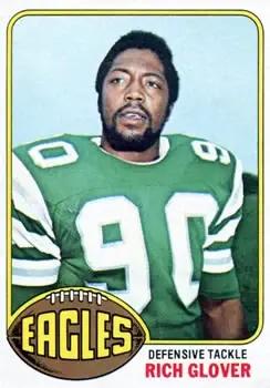 1976 Topps #121 - Rich Glover - Philadelphia Eagles - Front