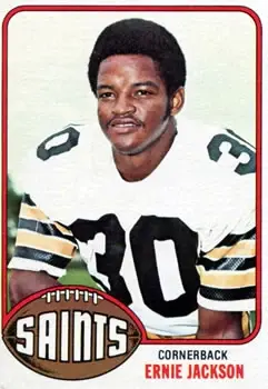 1976 Topps #122 - Ernie Jackson - New Orleans Saints - Front 1976 Topps #122 - Ernie Jackson - New Orleans Saints - Front