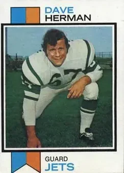 1973 Topps #126 - Dave Herman - New York Jets