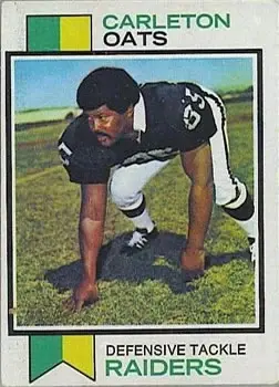 1973 Topps #127 - Carleton Oats - Oakland Raiders - Front