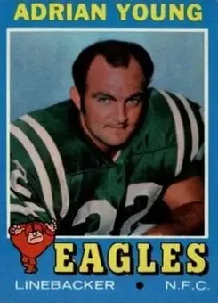1971 Topps #174 - Adrian Young - Philadelphia Eagles