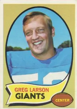 1970 Topps #174 - Greg Larson - New York Giants