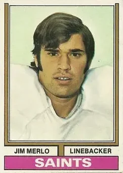 1974 Topps #153 - Jim Merlo - New Orleans Saints