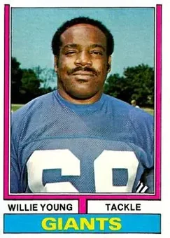 1974 Topps #154 - Willie Young - New York Giants