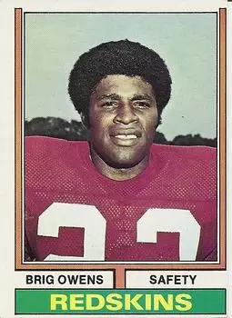 1974 Topps #156 - Brig Owens - Washington Redskins