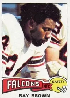 1975 Topps #161 - Ray Brown - Atlanta Falcons 1975 Topps #161 - Ray Brown - Atlanta Falcons