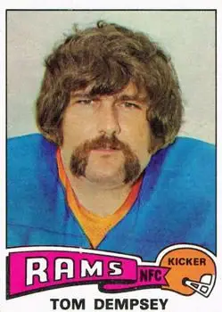 1975 Topps #163 - Tom Dempsey - Los Angeles Rams