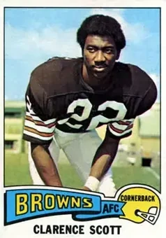 1975 Topps #164 - Clarence Scott - Cleveland Browns 1975 Topps #164 - Clarence Scott - Cleveland Browns