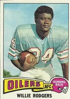 1975 Topps #166 - Willie Rodgers - Houston Oilers