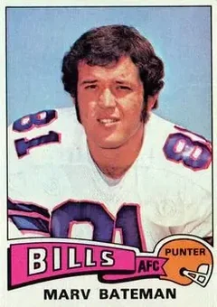 1975 Topps #169 - Marv Bateman - Buffalo Bills