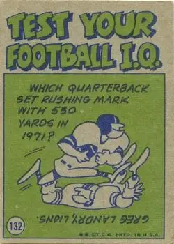1972 Topps #132 - Bob Griese - Miami Dolphins