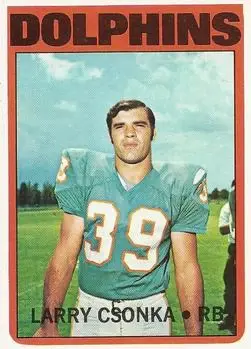 1972 Topps #140 - Larry Csonka - Miami Dolphins