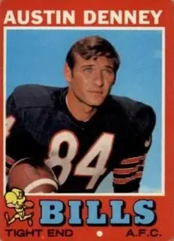 1971 Topps #187 - Austin Denney - Buffalo Bills