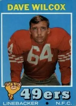 1971 Topps #189 - Dave Wilcox - San Francisco 49ers - Front