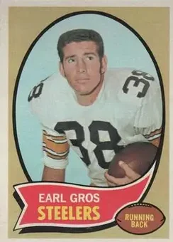 1970 Topps #184 - Earl Gros - Pittsburgh Steelers