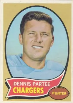 1970 Topps #185 - Dennis Partee - San Diego Chargers