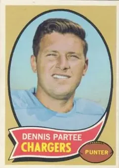 1970 Topps #185 - Dennis Partee - San Diego Chargers