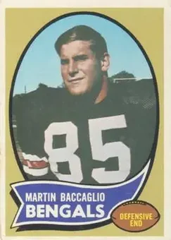 1970 Topps #187 - Martin Baccaglio - Cincinnati Bengals