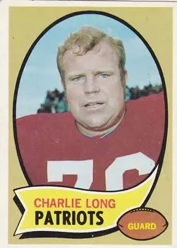 1970 Topps #188 - Charles Long - Boston Patriots - Front 1970 Topps #188 - Charles Long - Boston Patriots - Front