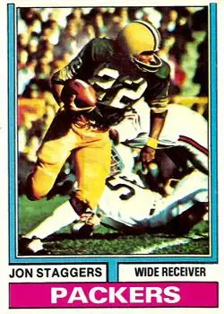 1974 Topps #162 - Jon Staggers - Green Bay Packers - Front