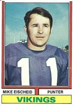 1974 Topps #163 - Mike Eischeid - Minnesota Vikings