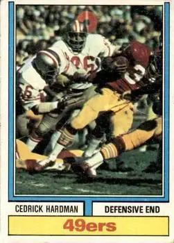 1974 Topps #165 - Cedrick Hardman - San Francisco 49ers