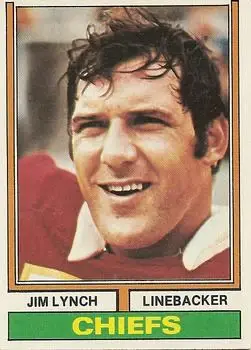 1974 Topps #167 - Jim Lynch - Kansas City Chiefs