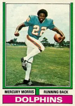 1974 Topps #170 - Mercury Morris - Miami Dolphins