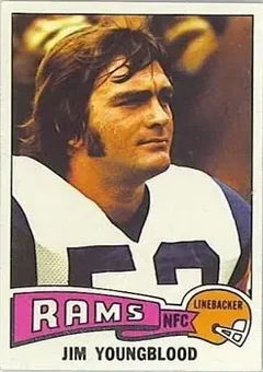 1975 Topps #176 - Jim Youngblood - Los Angeles Rams