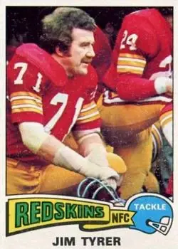 1975 Topps #179 - Jim Tyrer - Washington Redskins