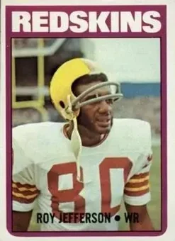 1972 Topps #142 - Roy Jefferson - Washington Redskins