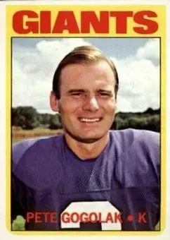 1972 Topps #147 - Pete Gogolak - New York Giants