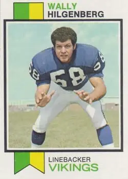 1973 Topps #147 - Wally Hilgenberg - Minnesota Vikings - Front 1973 Topps #147 - Wally Hilgenberg - Minnesota Vikings - Front